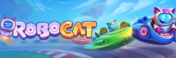 Robocat Casino homepage with the 2026 welcome package on screen